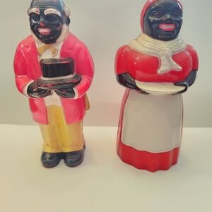 Aunt Jemima and Uncle Mose F&F Salt and Pepper Shakers